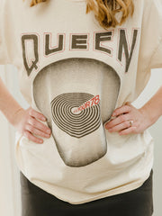 Queen Jazz Tour Off White Thrifted Tee