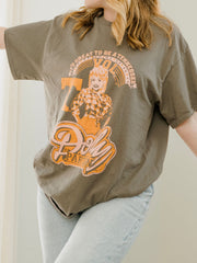 Dolly Parton Great To Be a TN Vol Charcoal Thrifted Distressed Tee