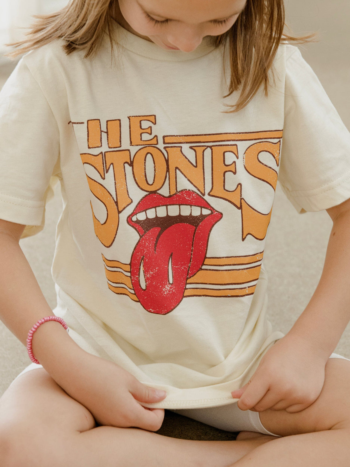 Children's Rolling Stones Stoned Off White Tee