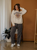 Auburn Tigers Stripe Crest Natural Sweatshirt