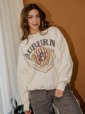 Auburn Tigers Stripe Crest Natural Sweatshirt