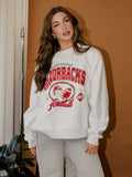 Arkansas Razorbacks Gridiron Weekend Edit Ash Gray Mock Neck Sweatshirt