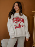 Arkansas Razorbacks Gridiron Weekend Edit Ash Gray Mock Neck Sweatshirt
