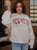 *COMING SOON* OU Sooners Varsity Plaid Off White Hoodie
