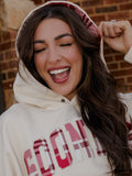 *COMING SOON* OU Sooners Varsity Plaid Off White Hoodie