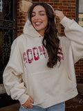 *COMING SOON* OU Sooners Varsity Plaid Off White Hoodie