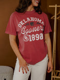 OU Sooners Football Icon Crimson CC Tee