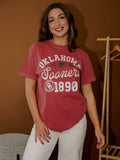 OU Sooners Football Icon Crimson CC Tee