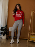 OU Sooners Football Icon Red Oversized Crew Hi-Dive Sweatshirt