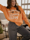 Tennessee Vols Football Icon Orange Oversized Crew Hi-Dive Sweatshirt