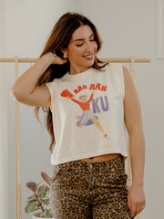 KU Jayhawks Rah Rah Off White Tank