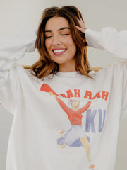 KU Jayhawks Rah Rah White Sweatshirt