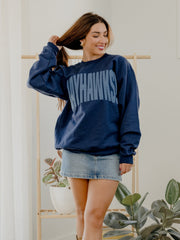 KU Jayhawks Mono Puff Ink Navy Sweatshirt