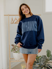 KU Jayhawks Mono Puff Ink Navy Sweatshirt