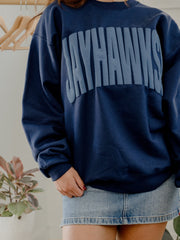 KU Jayhawks Mono Puff Ink Navy Sweatshirt