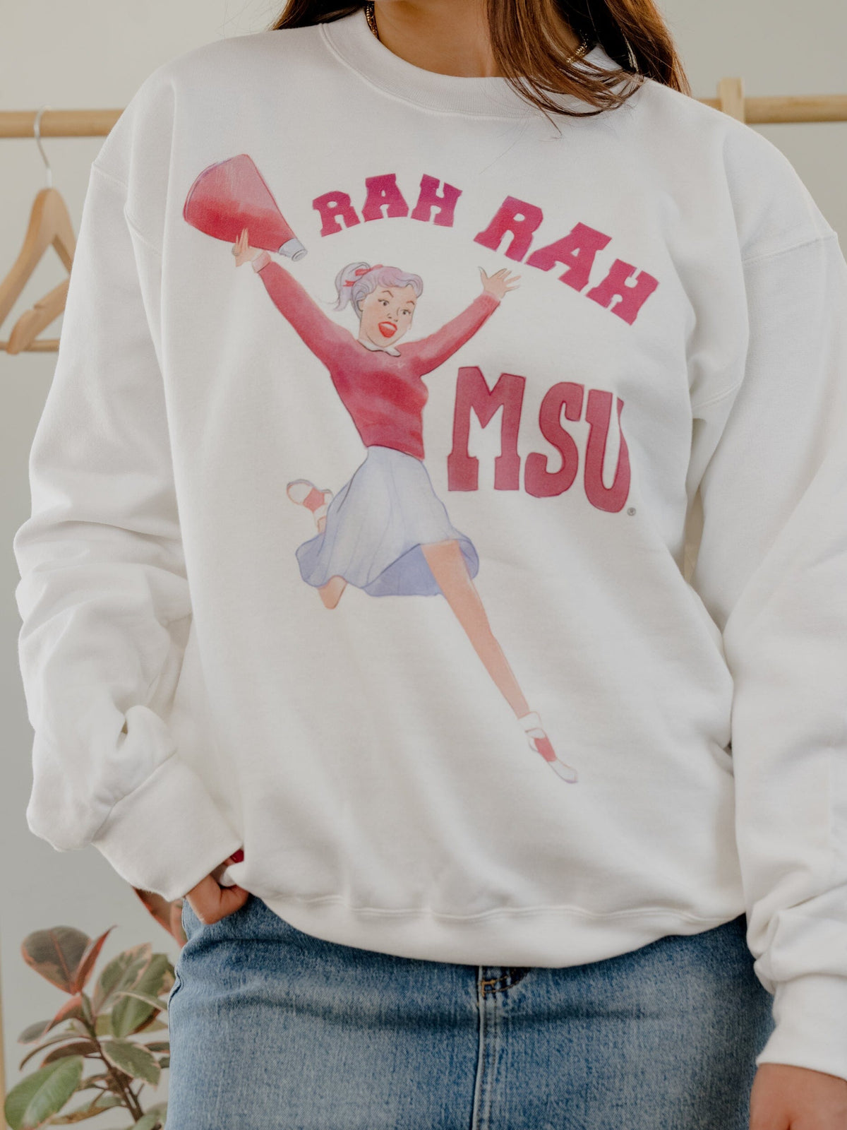 Mississippi State Bulldogs Rah Rah White Sweatshirt