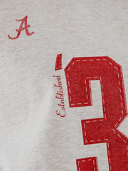 Alabama Crimson Tide Crest Stamp Ash Gray Thrifted Sweatshirt