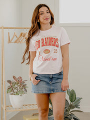 Texas Tech Wave Arch Pink Ellie Perfect Tee