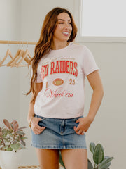 Texas Tech Wave Arch Pink Ellie Perfect Tee