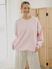 LivyLu Blank Thrifted Pink Sweatshirt