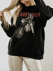 Whitney Houston Motorcycle Black Sweatshirt