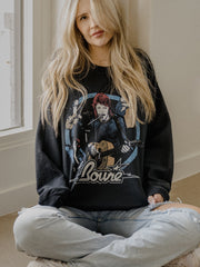 David Bowie Compilation Black Thrifted Sweatshirt