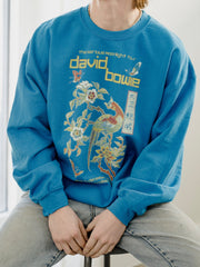 David Bowie Hong Kong Sapphire Thrifted Sweatshirt