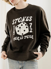Rolling Stones Dice Smoke Hi-Dive Oversized Crew Sweatshirt