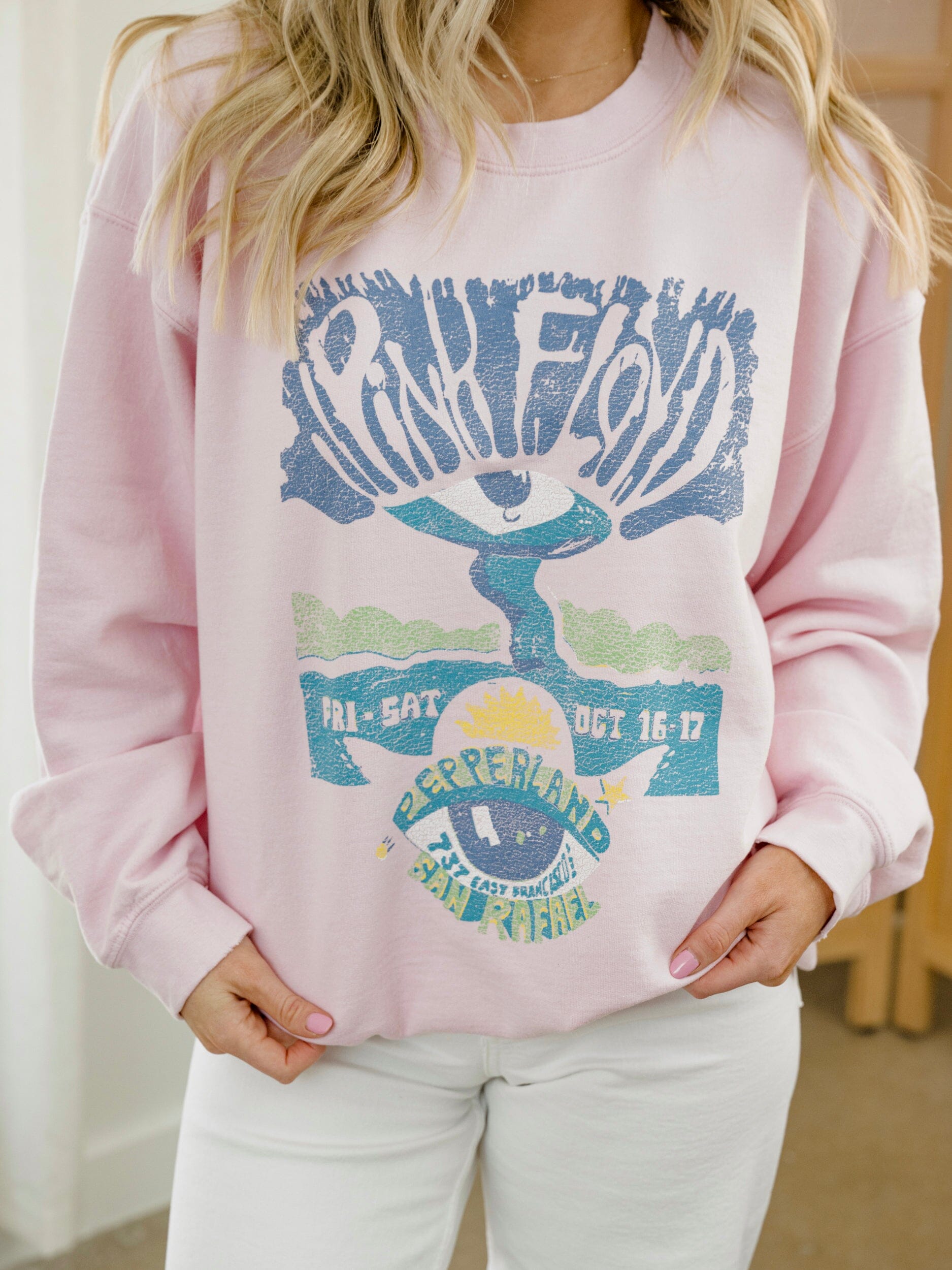 Pink Floyd Pepperland Pink Thrifted Sweatshirt