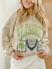 St. Patrick's Day Patch Sand Thrifted Sweatshirt
