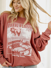 Pink Floyd Arkansas Razorbacks Animals Cardinal Sweatshirt