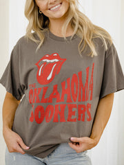 Rolling Stones OU Sooners Dazed Charcoal Thrifted Tee