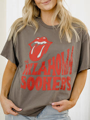 Rolling Stones OU Sooners Dazed Charcoal Thrifted Tee