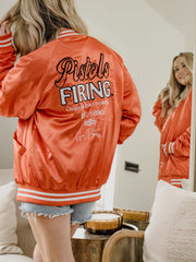 OSU Cowboys Orange Embroidered Satin Jacket