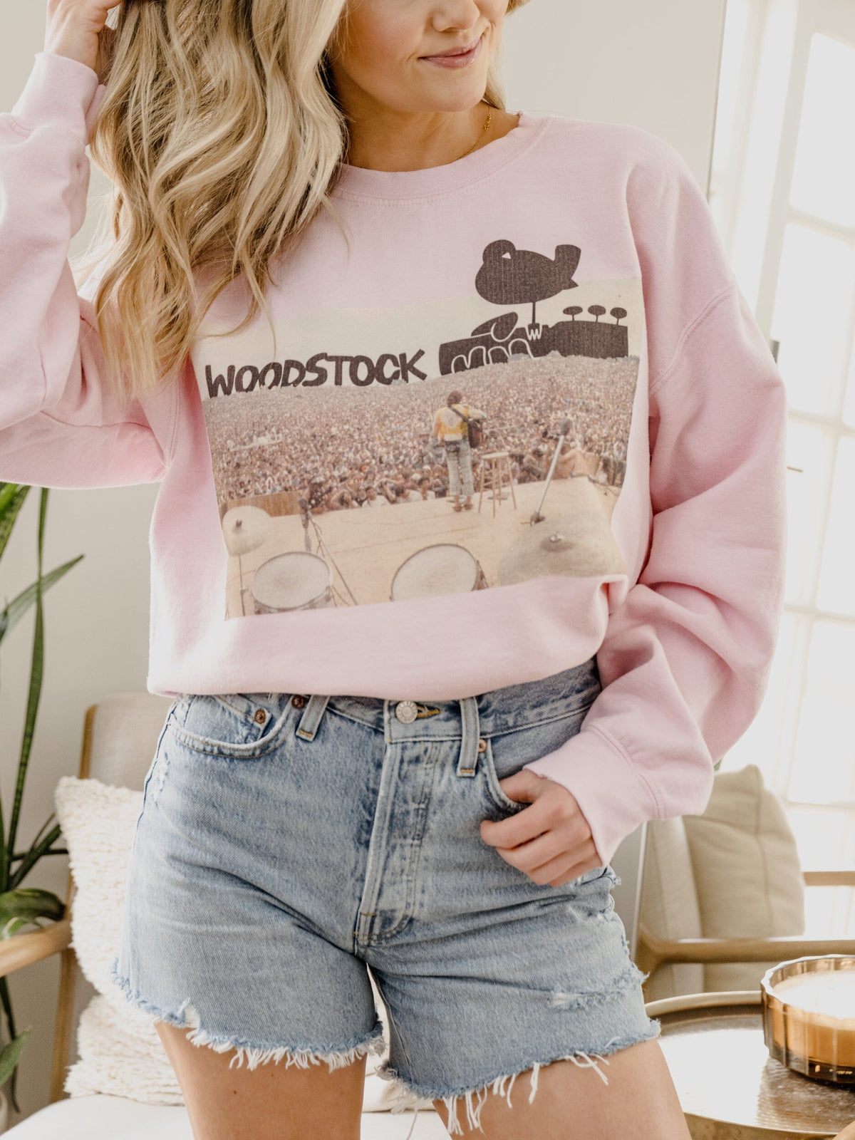 Woodstock Pic Pink Thrifted Sweatshirt