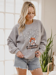 OSU Cowboys Baseball Gray Thrifted Sweatshirt