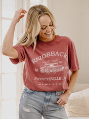 Arkansas Razorbacks Stadium Coordinates Cardinal Tee