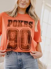 OSU Cowboys Player Orange Thrifted Tee