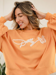 Dolly Parton Tinsel Orange Hi-Dive Oversized Crew Sweatshirt