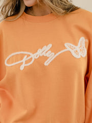 Dolly Parton Tinsel Orange Hi-Dive Oversized Crew Sweatshirt