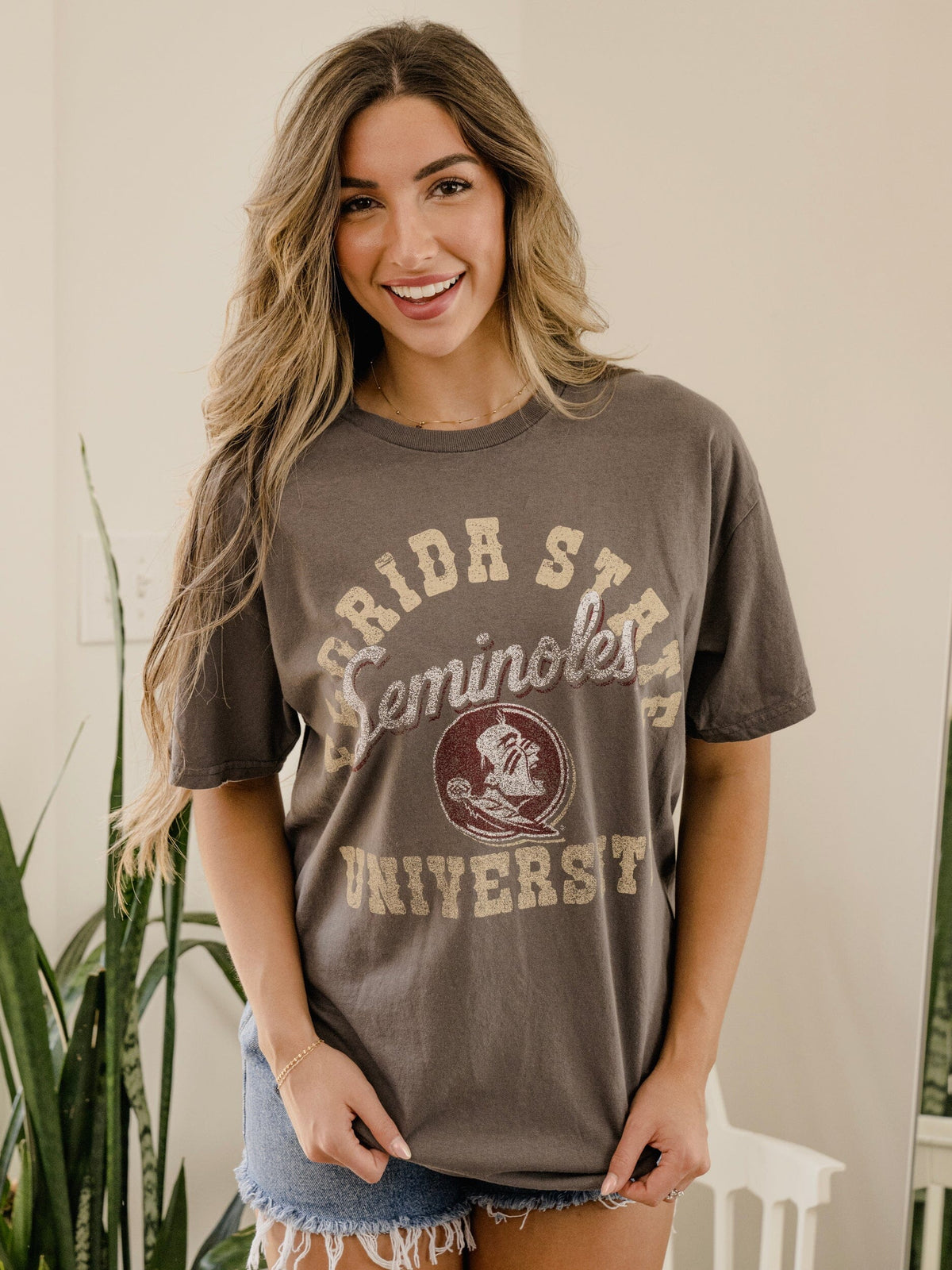 FSU Seminoles Draft Charcoal Thrifted Tee