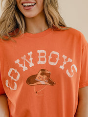 OSU Cowboys Hat Orange Thrifted Tee