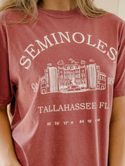 FSU Seminoles Stadium Coordinates Maroon Tee