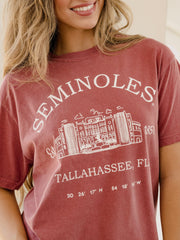 FSU Seminoles Stadium Coordinates Maroon Tee