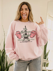 Rolling Stones Paris Puff Ink Pink Thrifted Sweatshirt