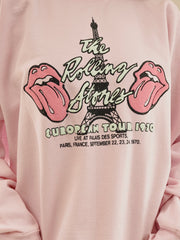 Rolling Stones Paris Puff Ink Pink Thrifted Sweatshirt