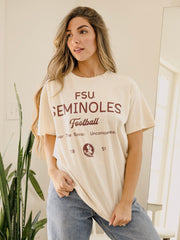 FSU Seminoles Shot Off Off White Thrifted Tee