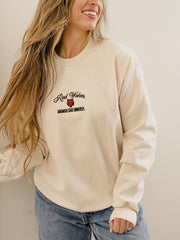 ASU Red Wolves Embroidered Script Cream Sweatshirt