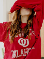 OU Sooners Vintage Sport Crimson Sweatshirt