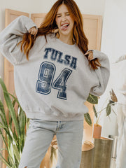 TU Golden Hurricane Player Ash Gray Thrifted Sweatshirt